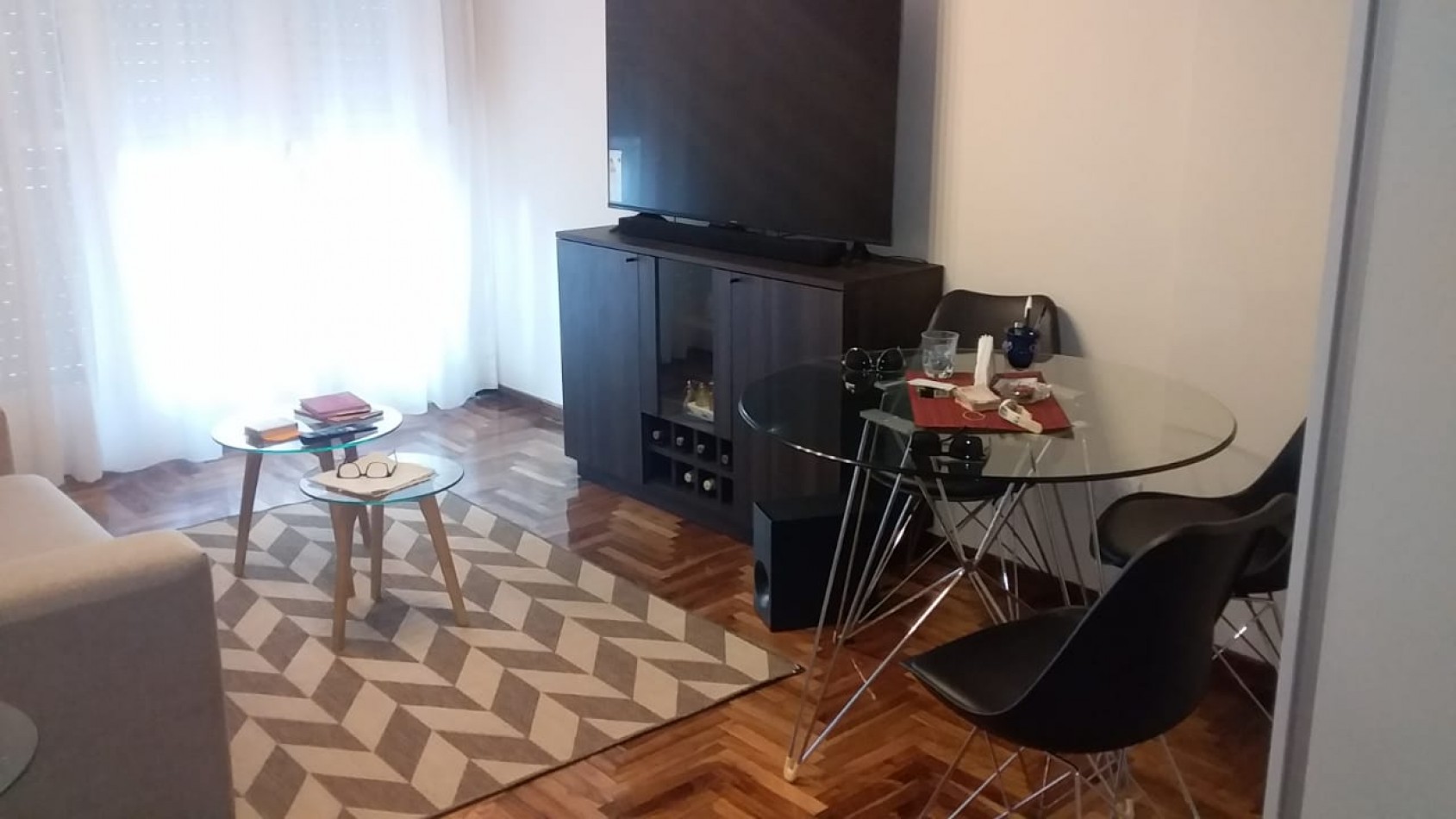 Venta de  departamendo dos ambientes con balcon y  vista al mar. 
