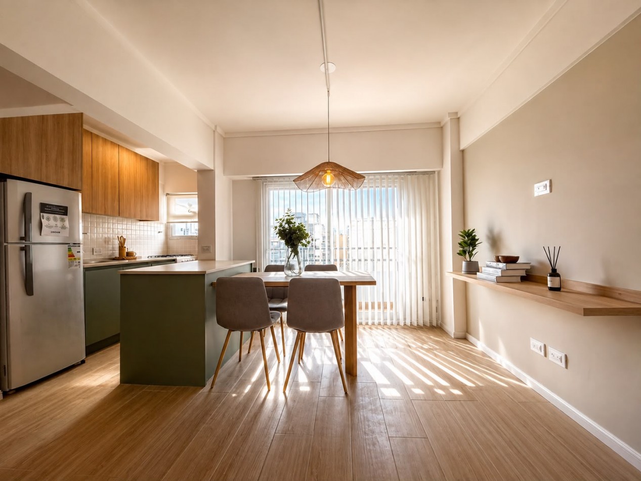 Venta de departamento monoambiente, con balcon a la calle. Luminoso. Excelente ubicacion